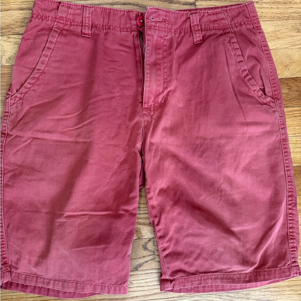 Plugg Men's Burgundy Flat Front Shorts